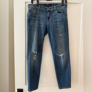 J Brand Cropped Mischief Women's Distressed Jeans Size 28